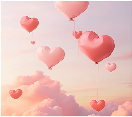 Heart Balloons Aesthetic